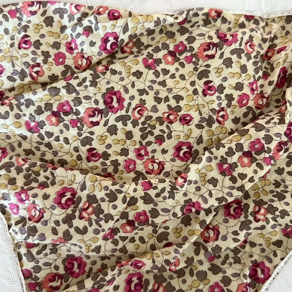 Louis Vuitton Cream and Pink Floral Lingerie